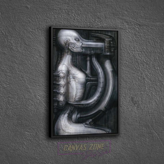 Giger Alien Poster Canvas, Painting of Hr Giger Wall Decor
