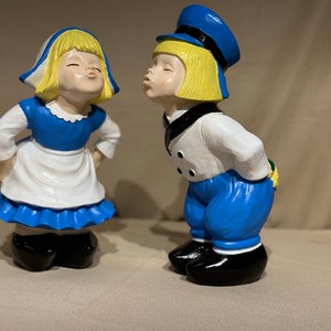 Dutch Girl And Boy Wooden Dolls - Ruby Lane