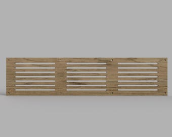 Wooden Vent Cover 7 1/2" x 32" x 1/2" Maple Hickory Red Oak White Oak Walnut Cherry