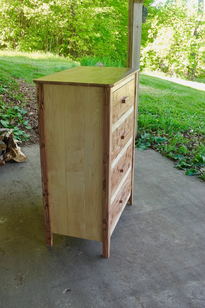 Eastern Red Cedar Dresser Chest Tall Dresser Chest 4 Drawer Dresser