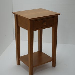 Custom Stained White Oak Nightstand End Table Side Table Bed Table Hand Crafted