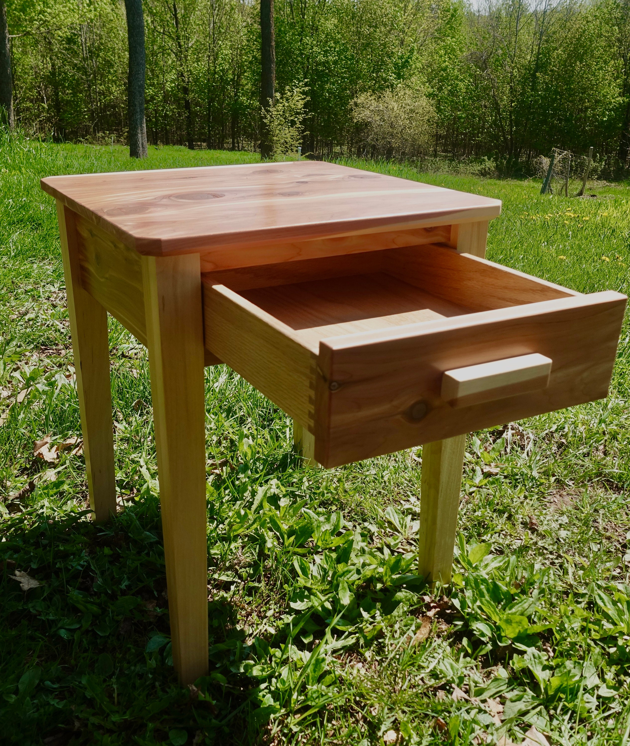 Eastern Red Cedar Side Table Eastern Red Cedar Nightstand Small Side