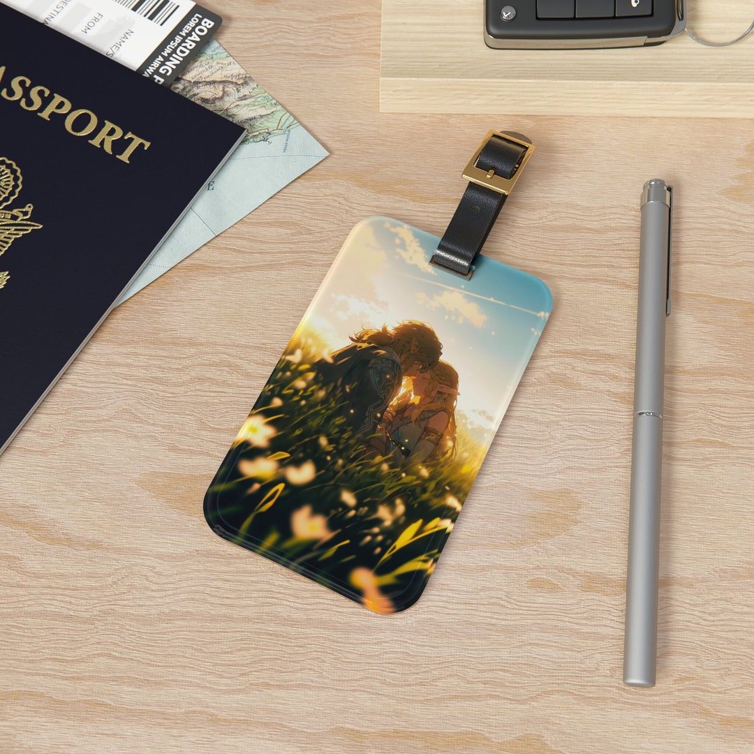 Link and Zelda Luggage Tag Anime Suitcase Tags Zelda Luggage Etsy