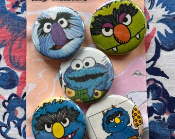 Sesame Street Pinback Buttons Set