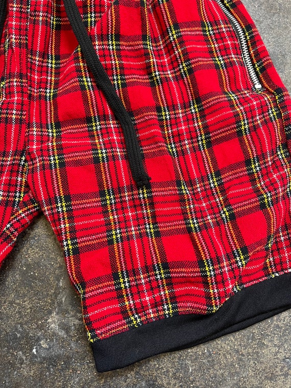 Plaid Basketball Shorts Red Etsy