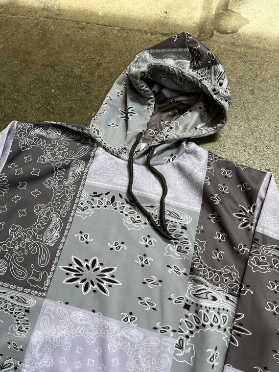 Paisley patchwork hoodie shop