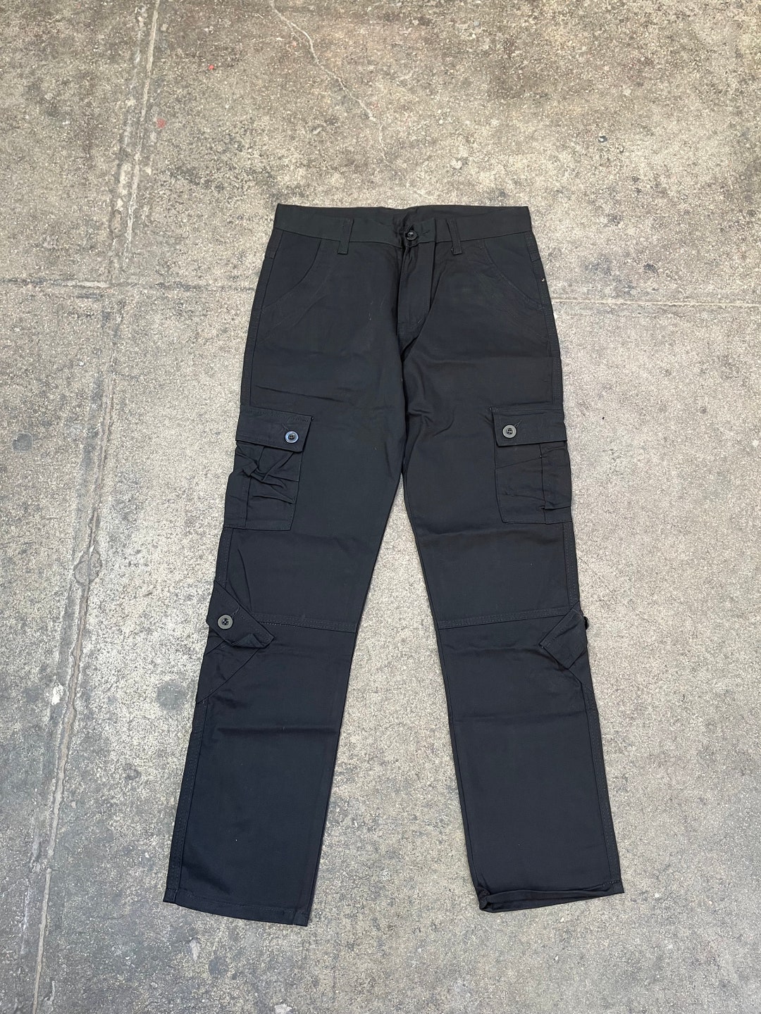 Double Pocket Cargo Pants Black