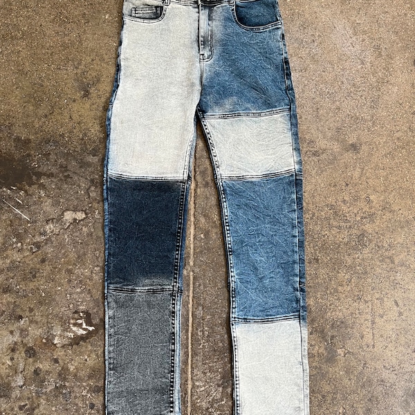 Patchwork Denim Dark Wash