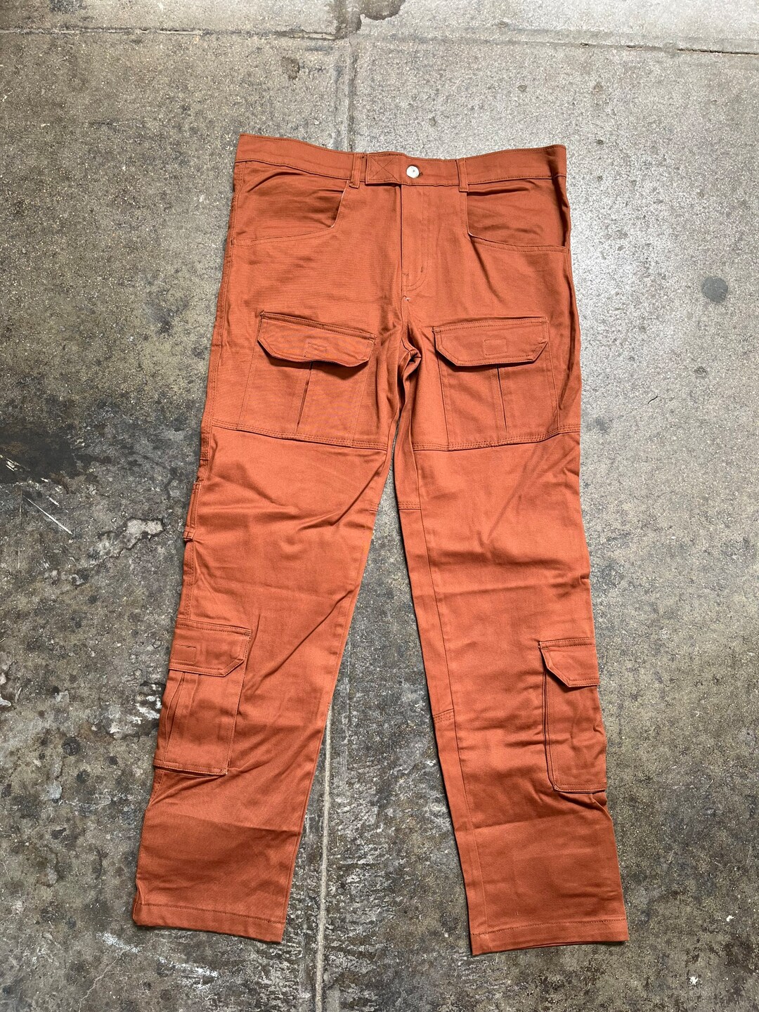 Military Cargo Pants Rust Etsy