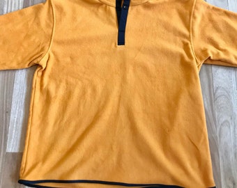 Snap fleece pullover mango orange