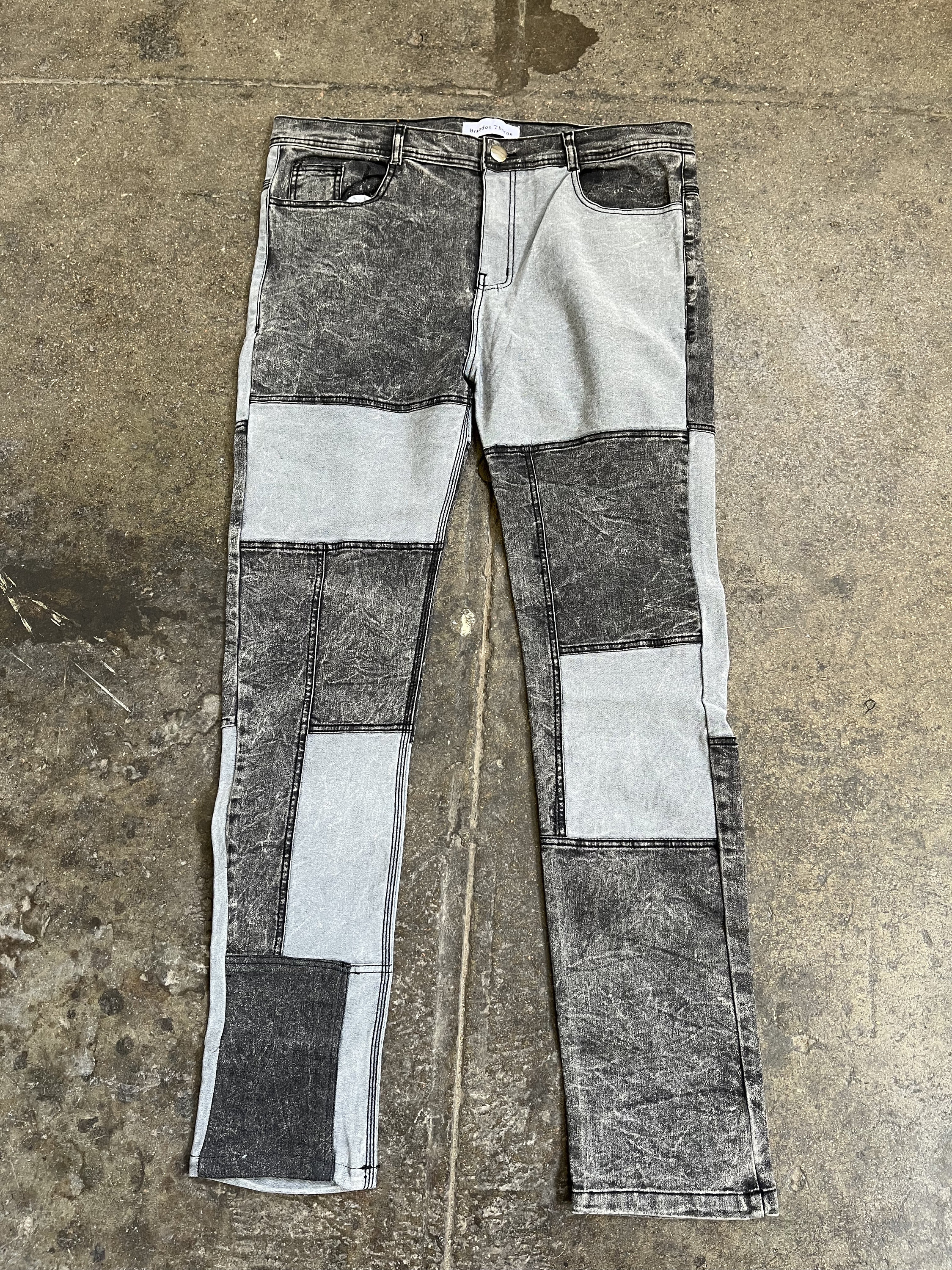 Patchwork Denim Grey/black - Etsy