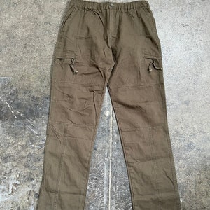 Zip Cargo Pants Olive Green