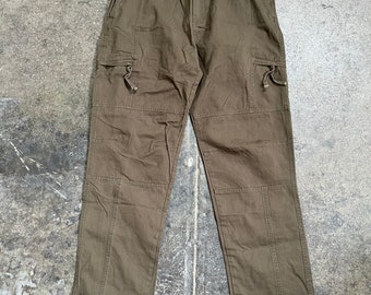 Zip Cargo Pants Olive Green - Etsy