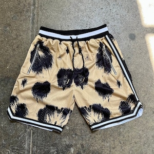 Shorts de Baloncesto de Malla Leopardo