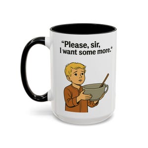 Oliver Twist Mug | Funny Office Coffee Mug , Gift for Co-Workers, Desk Decor, Humor Mug | Bookworm Mug