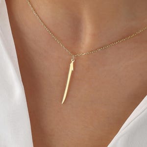 Collier arabe Elif, pendentif lettre en or, bijoux arabes minimalistes, collier de calligraphie arabe, cadeau islamique pour elle