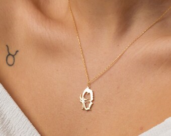Minimalist Butterfly Necklace, 18K Gold Butterfly Necklace, Housewarming Gifts, Gift for Her, Perfect Birthday Gifts for Girls