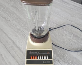 Osterizer Galaxie - Cyclo.Trol 8 Speed Vintage Blender - With 5 Cup Glass Jug - Retro Beige