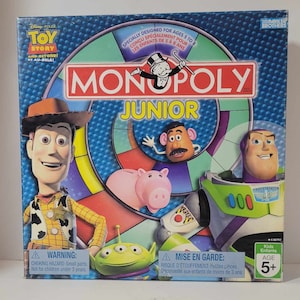 Monopoly Junior - Toy Story  - Vintage Board Game - Parker Brothers 2001