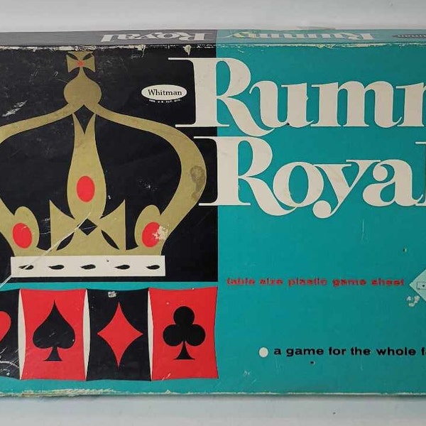 Rummy Royal - Vintage - Table Size Vinyl Playmat - Whitman 1962 - RARE