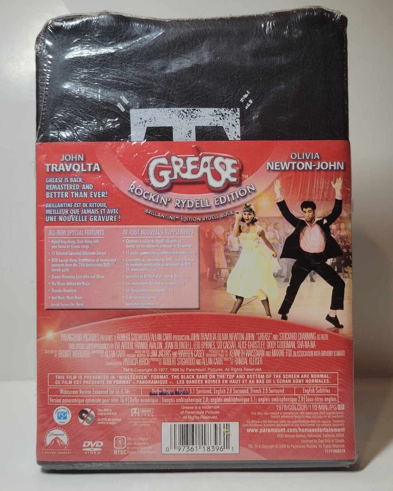 Grease Rockin' Rydell Edition DVD Leather Jacket Cover Etsy