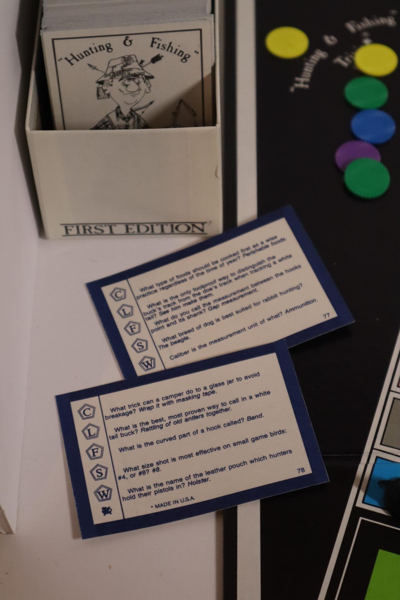 Hunting and Fishing Trivia Vintage Board Game 1985 Etsy