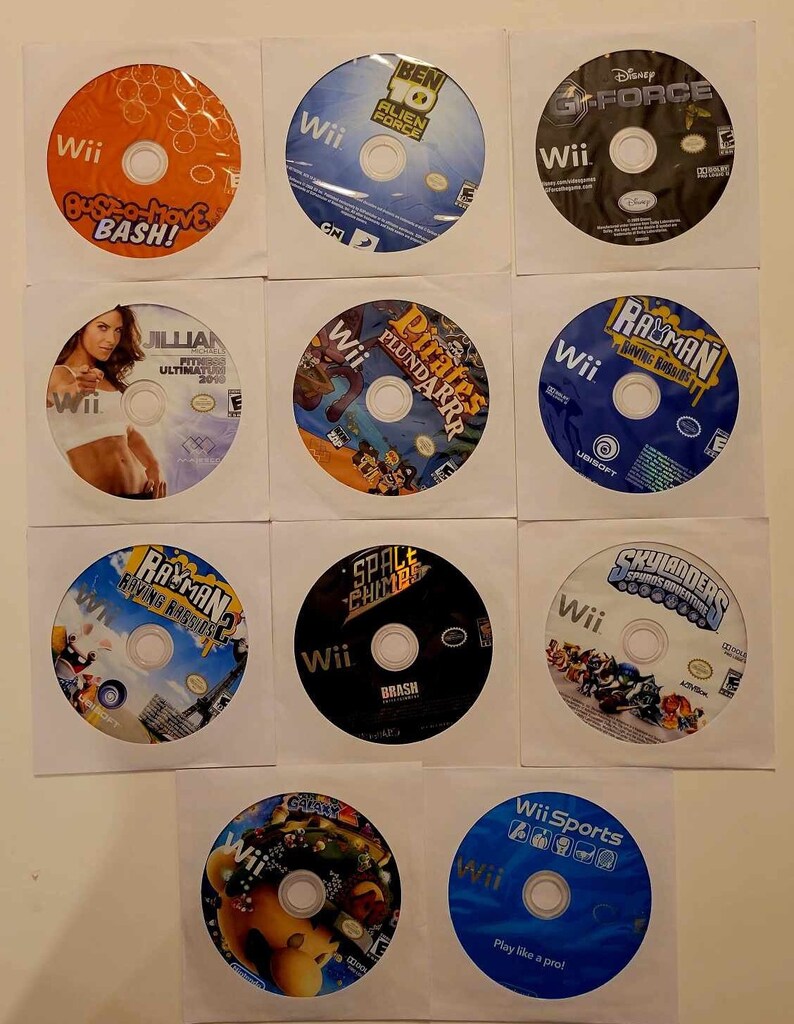 Nintendo Wii & Wiiu Games Disc Only You Pick Cleaned, Tested, Work