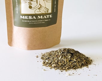 Organic Yerba Mate - 3oz Loose leaf organic herbal tea, air dried, unsmoked, fair trade, organic herbal tea