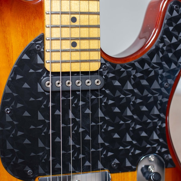 Custom 3D-Printed Guitar Pickguard For G&L Tribute ASAT Classic, "Fractal"