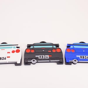 Nissan R34 GTR Keychain Accessory (3D-Printed, Customizable with Swappable Colors!)
