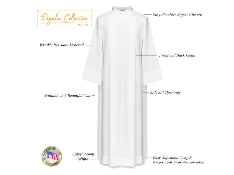 Priest Deacon Slip Over Alb | Liturgical Robe Made in USA - Etsy