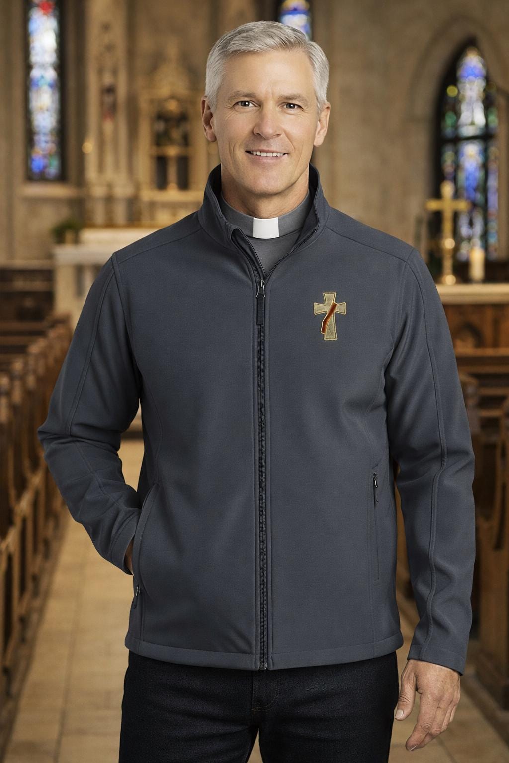 Clergy Apparel All Weather Jacket With Deacon Embroidered Cross - Etsy