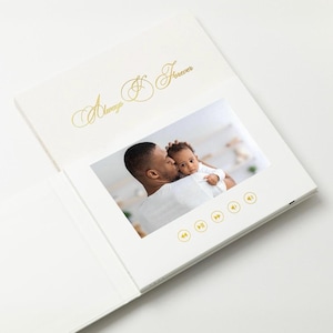 Video Book | Video Album 7” HD screen Video Frame, plays videos & photos with sound! Wedding, Anniversary, birthday Gift. Wedding video book