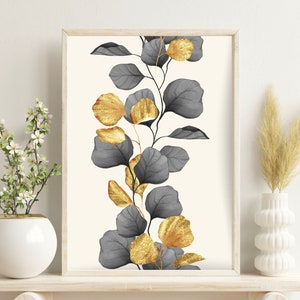 9 Printable Abstract Art Prints for Modern Gallery Wall Minimalistic Neutral Decor in Gold and Beige Instant Download