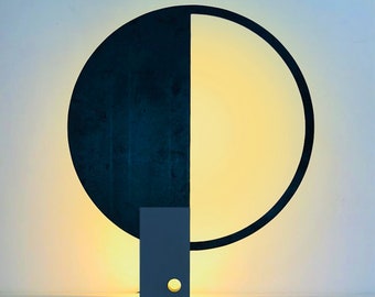 Lámpara de mesa Totem de hormigón: escultura geométrica moderna