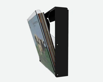 Record Album Wall Display / Wall Mounted Vinyl Holder / Vinyl Record Storage for Wall / LP Storage Wall/ Wall Record Storage with Drawer