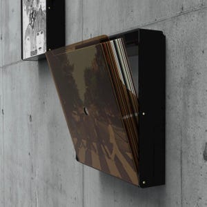 Record Album Wall Display / Wall Mounted Vinyl Holder / Vinyl Record Storage for Wall / LP Storage Wall/ Wall Record Storage with Drawer