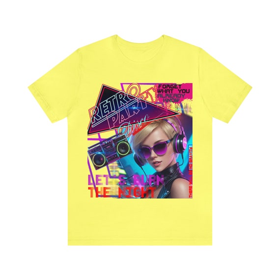 Neon Tiger Animal T-Shirt Party Sunglasses Rave 80s Tee Neon Tiger Animal T-Shirt Party Sunglasses Rave 80s Tee