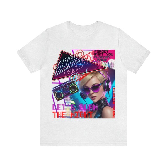 Neon Tiger Animal T-Shirt Party Sunglasses Rave 80s Tee Neon Tiger Animal T-Shirt Party Sunglasses Rave 80s Tee