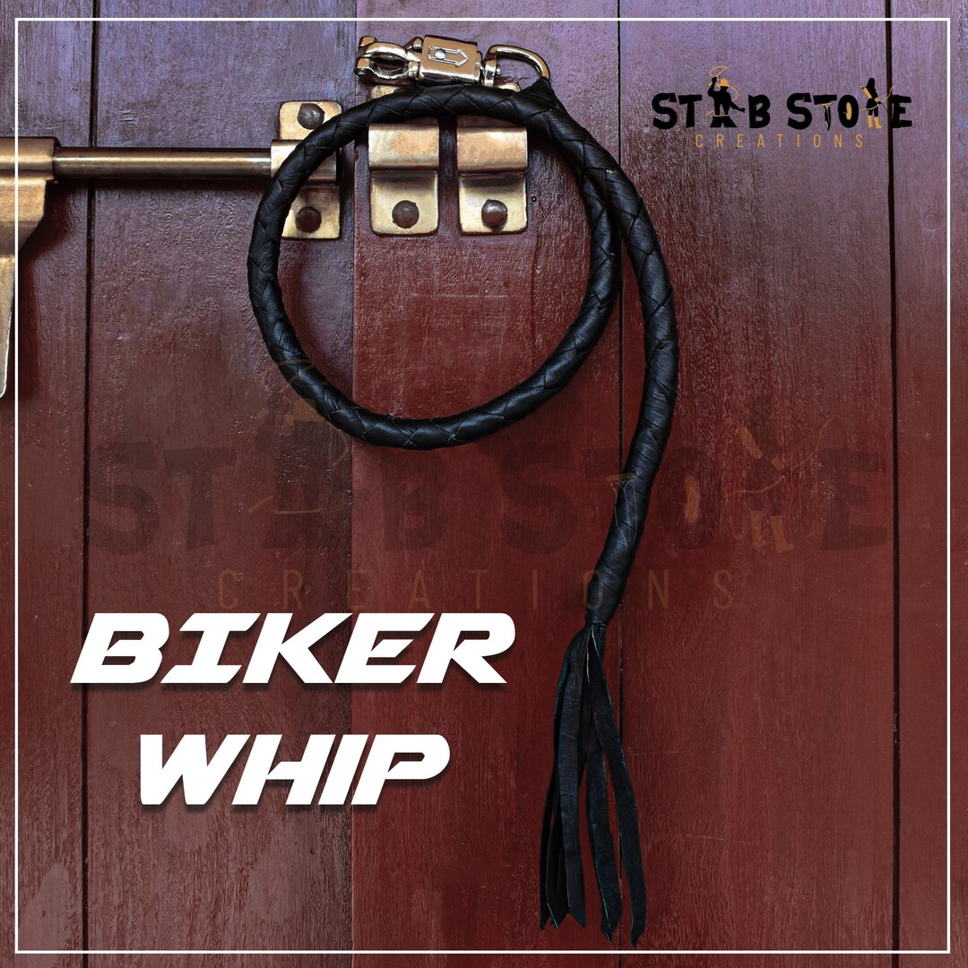 Motorcycle Get Back Whip 36 Biker Whip Leather Whip for Etsy