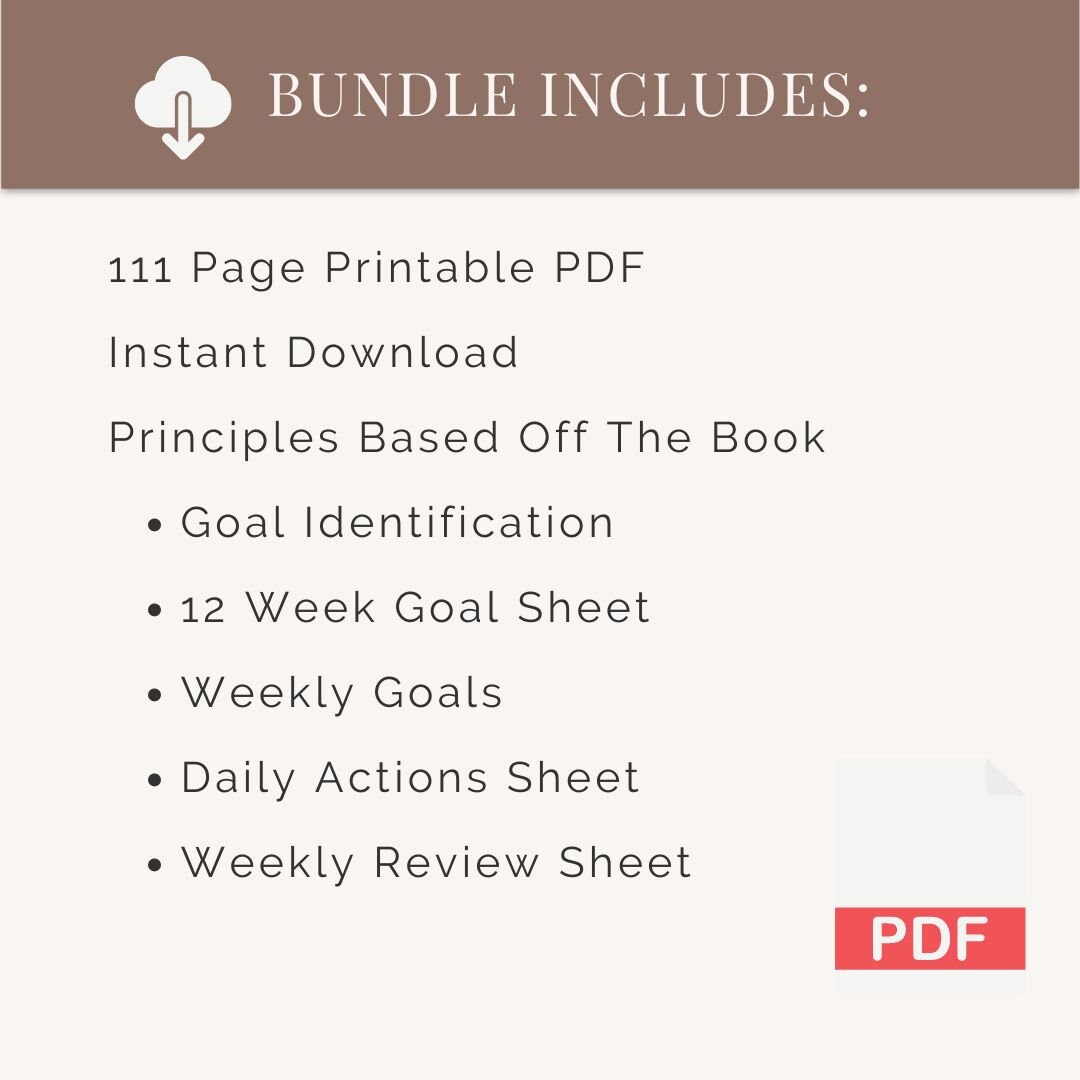 12 Week Year Planner PDF Instant Download 111-pages - Etsy