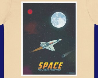 Retro Futurism Space Tee: Sci-Fi Travel Shirt