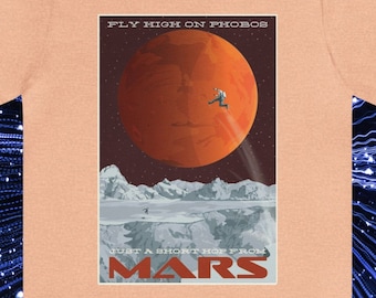 Retro Futurism Mars Travel Tee - Sci-Fi Tourist Shirt