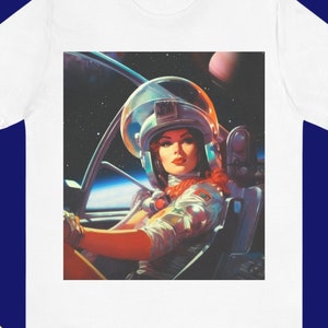 Retro Futurism Space Tourist Tee: Sci-Fi Travel Shirt