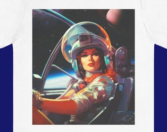 Retro Futurism Space Tourist Tee: Sci-Fi Travel Shirt