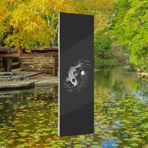 Acrylic Wall Décor Koi Fish retro bushido room decor unique wall art Japanese water color acrylic photo print yin and yang retro art print