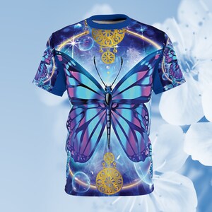 Whimsigoth Butterfly T-Shirt: Vintage Style All-Over Print