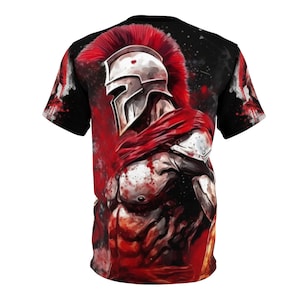 t-shirt vintage guerrier spartiate : chemise à la mode militaire grecque