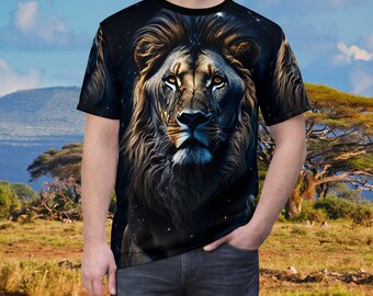 Lion All Over Print Tee: Jungle Wildlife Shirt