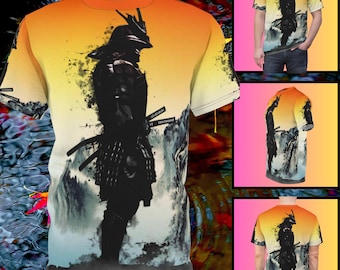 Samurai All Over Print Polyester T Shirt Warrior Tee Bushido Shirt Japanese Art Samurai unique gift idea martial arts tee samurai spirit tee